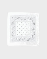 White Paisley Pattern Bandana