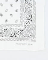 White Paisley Pattern Bandana