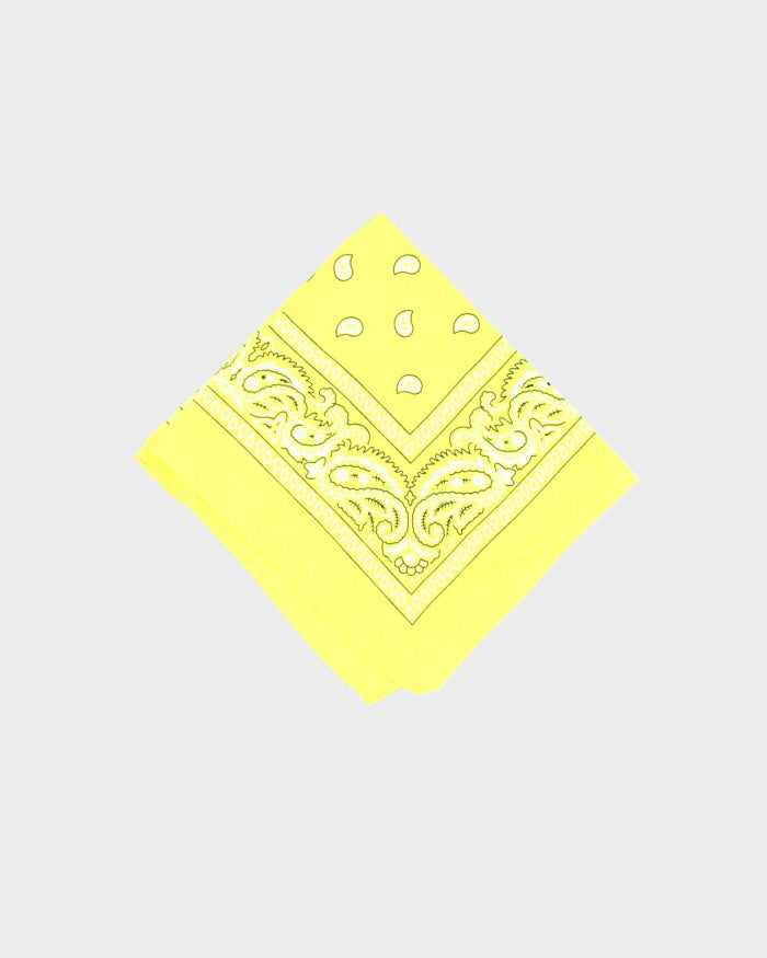 Yellow Paisley Pattern Bandana