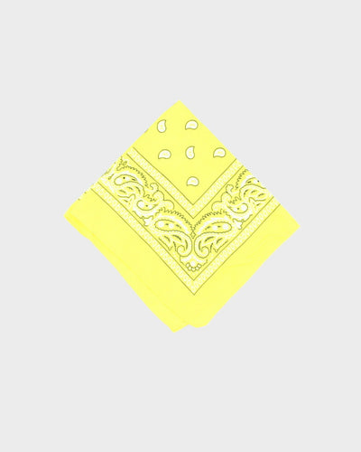 Yellow Paisley Pattern Bandana