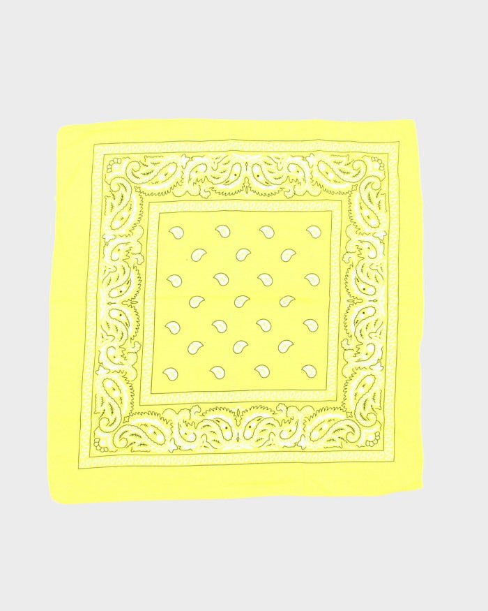 Yellow Paisley Pattern Bandana