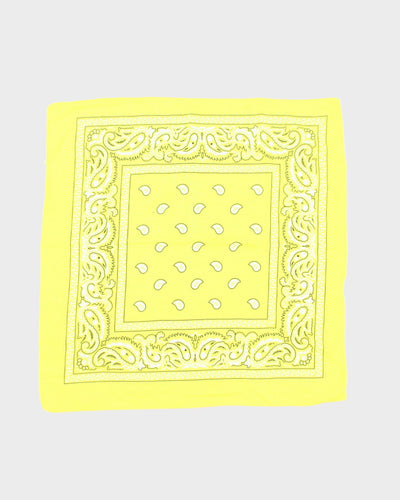 Yellow Paisley Pattern Bandana