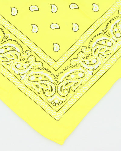 Yellow Paisley Pattern Bandana
