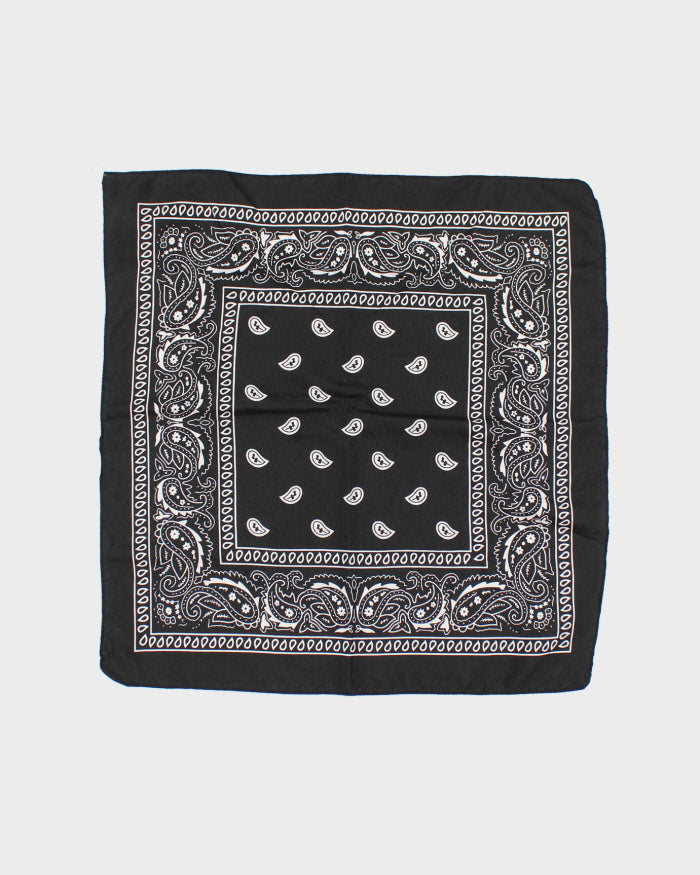 Black Paisley Pattern Bandana