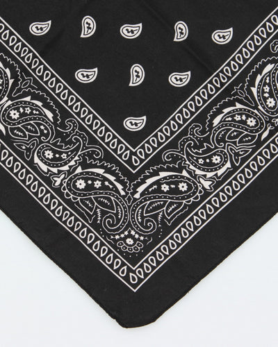 Black Paisley Pattern Bandana