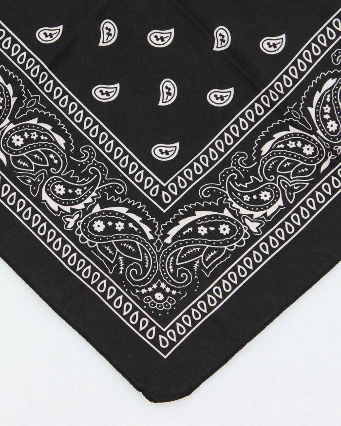Black Paisley Pattern Bandana