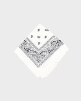 White Paisley Pattern Bandana