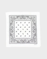 White Paisley Pattern Bandana