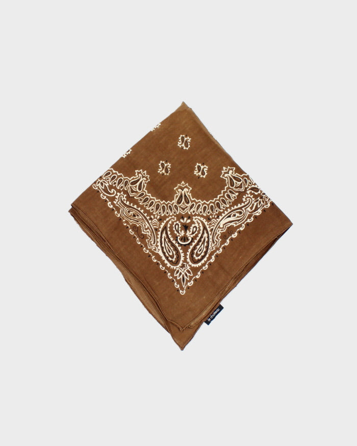 Le Chateau Brown Paisley Pattern Bandana