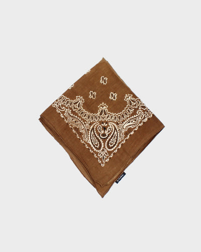 Le Chateau Brown Paisley Pattern Bandana