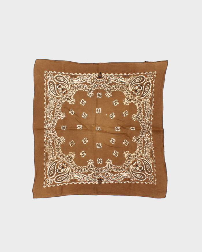 Le Chateau Brown Paisley Pattern Bandana