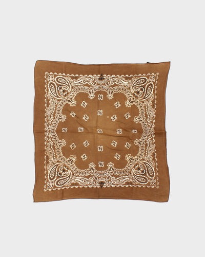Le Chateau Brown Paisley Pattern Bandana