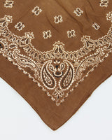 Le Chateau Brown Paisley Pattern Bandana