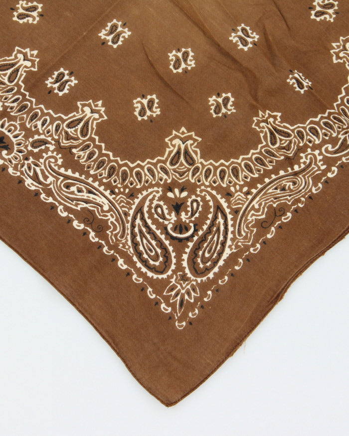 Le Chateau Brown Paisley Pattern Bandana