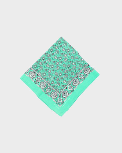 Green Floral Paisley Pattern Bandana
