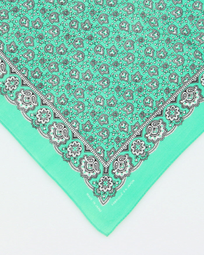 Green Floral Paisley Pattern Bandana