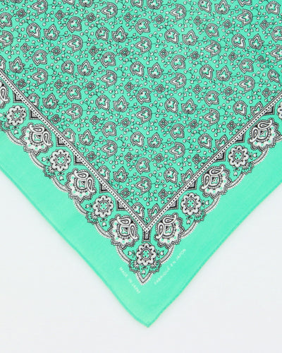 Green Floral Paisley Pattern Bandana