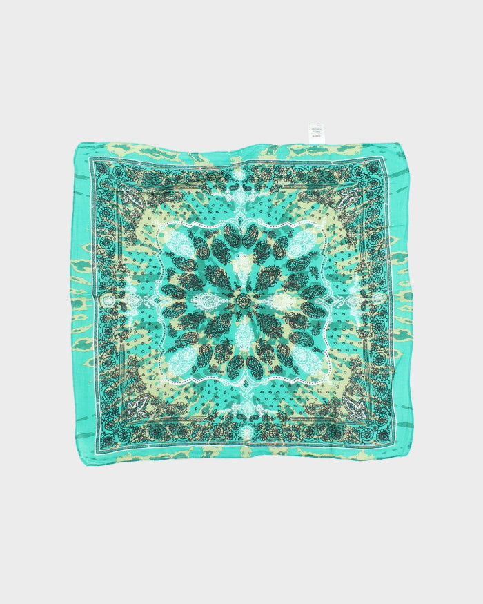Green Tie-dye Paisley Patern Bandana