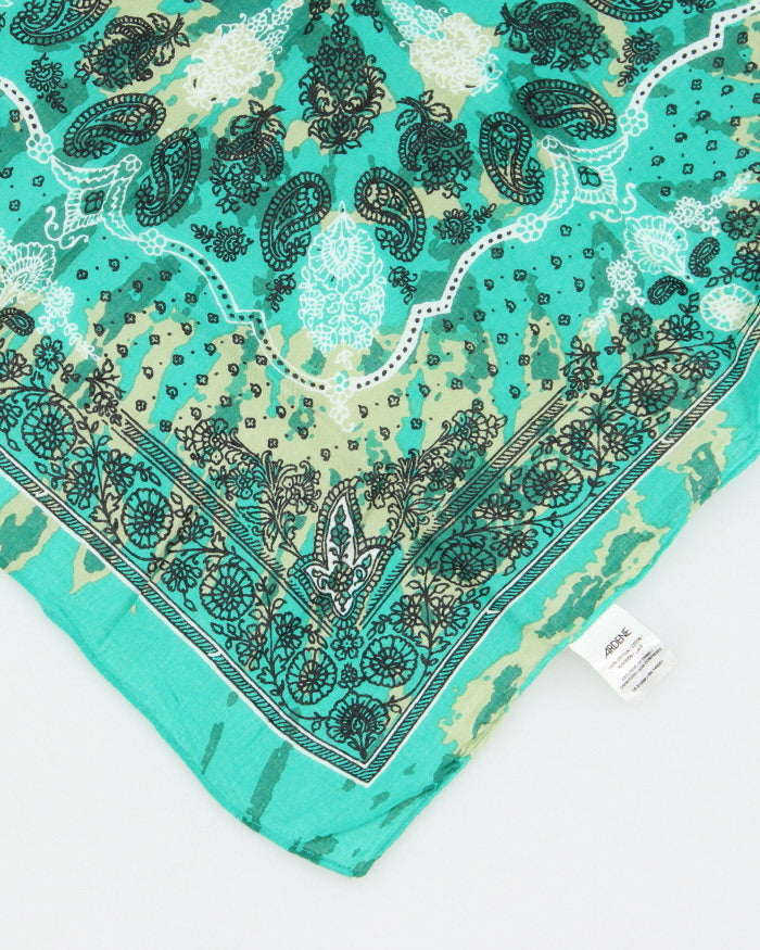 Green Tie-dye Paisley Patern Bandana