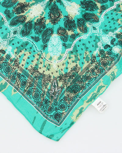 Green Tie-dye Paisley Patern Bandana