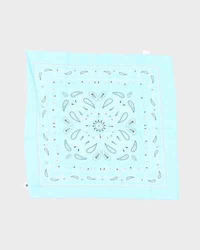 Light Blue Paisley Pattern Bandana