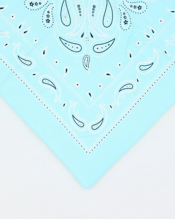 Light Blue Paisley Pattern Bandana