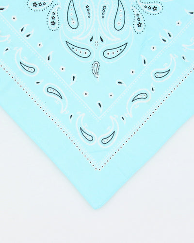 Light Blue Paisley Pattern Bandana