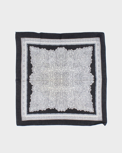 Black & White Paisley Pattern Bandana