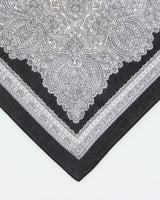 Black &amp; White Paisley Pattern Bandana