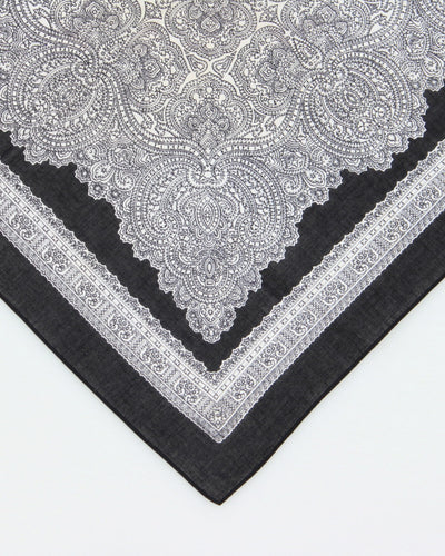 Black & White Paisley Pattern Bandana