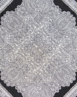 Black &amp; White Paisley Pattern Bandana