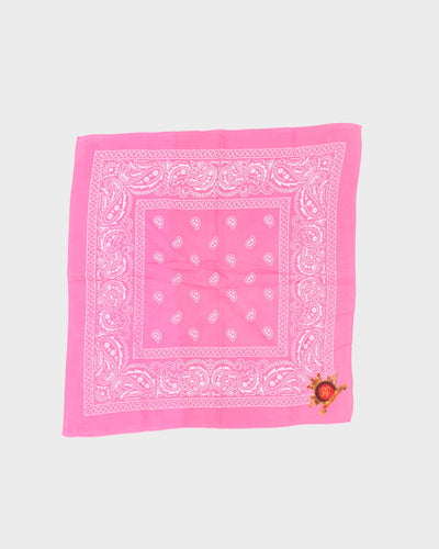 Dosso Dossi Pink Paisley Pattern Bandana