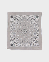 Grey Paisley Pattern Bandana