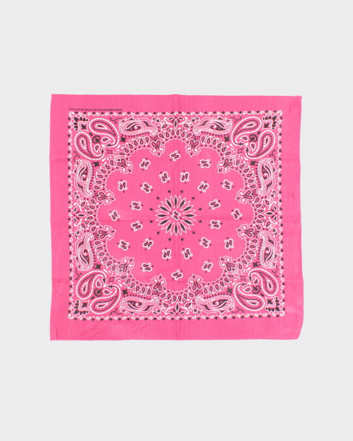 Pink Paisley Pattern Bandana