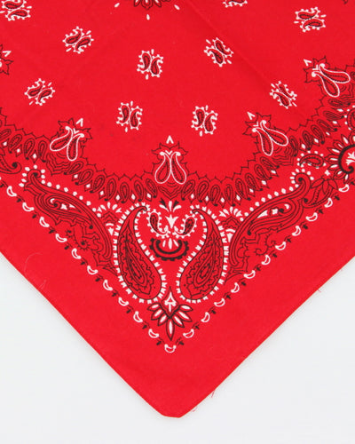 Red Paisley Pattern Bandana