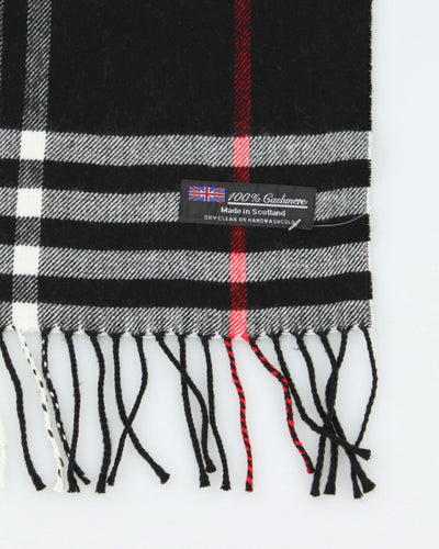 Vintage Checked Cashmere Scarf