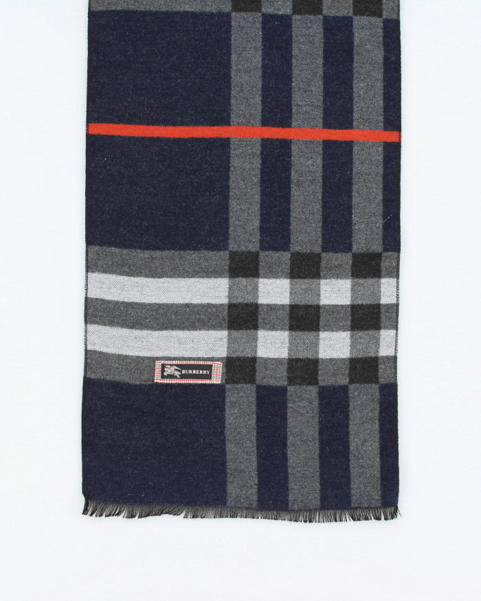 Vintage Burberry Checked Silk Scarf