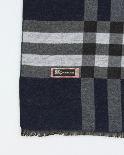 Vintage Burberry Checked Silk Scarf