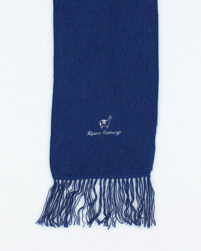 Vintage Alpaca Company Blue Scarf
