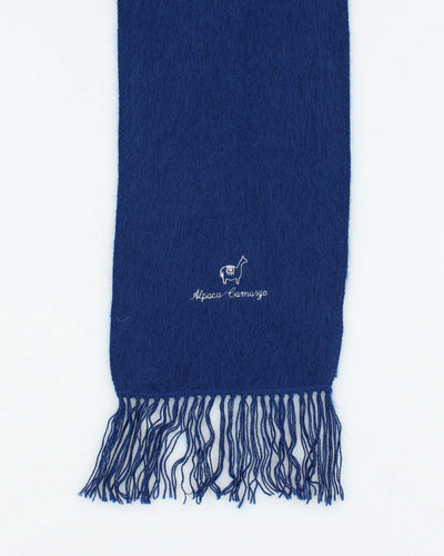 Vintage Alpaca Company Blue Scarf