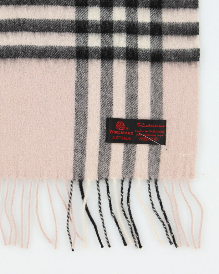 Vintage Checked Wool Scarf