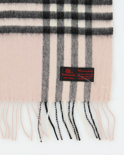 Vintage Checked Wool Scarf