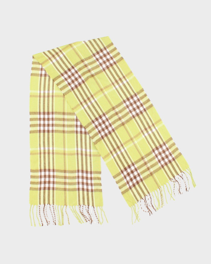 Vintage Green Checked Cashmere Scarf