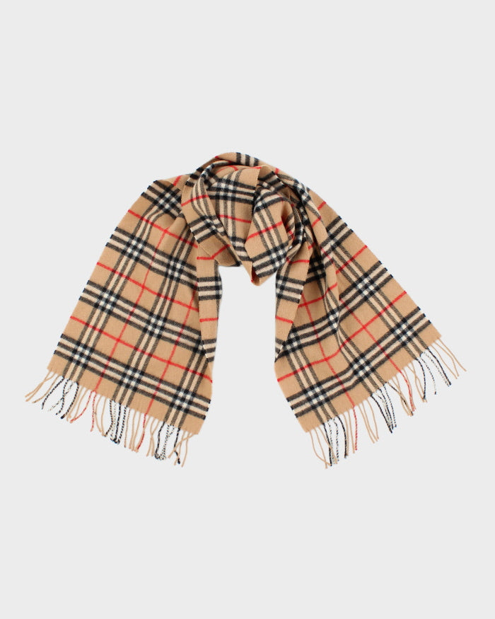 Vintage Burberry Nova Check Wool Scarf