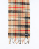 Vintage Burberry Nova Check Wool Scarf