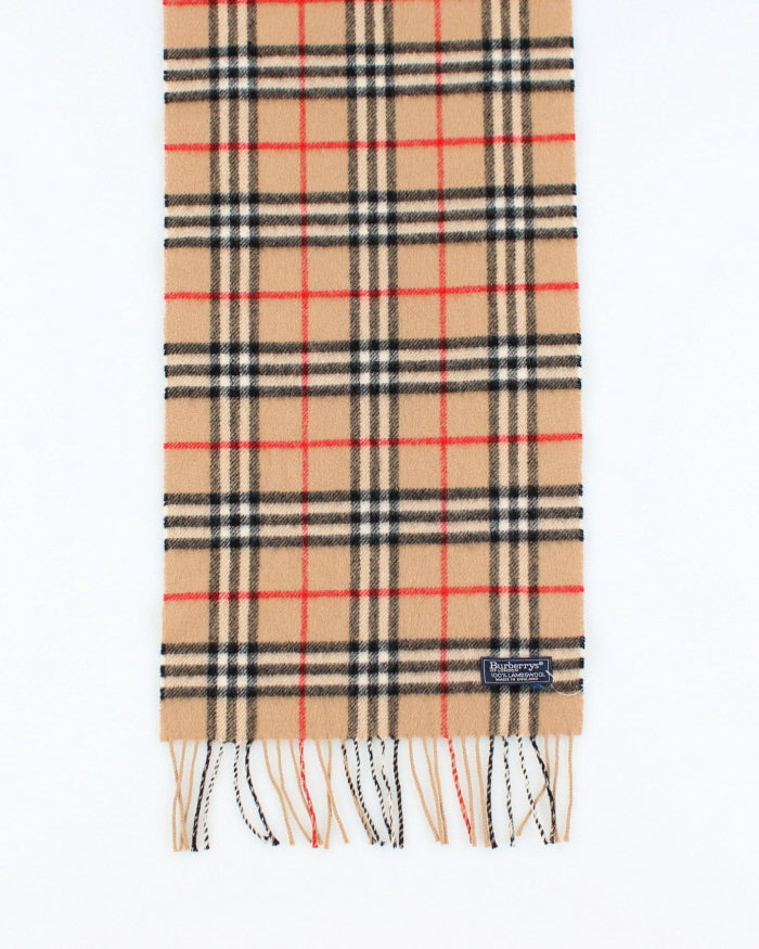 Vintage Burberry Nova Check Wool Scarf