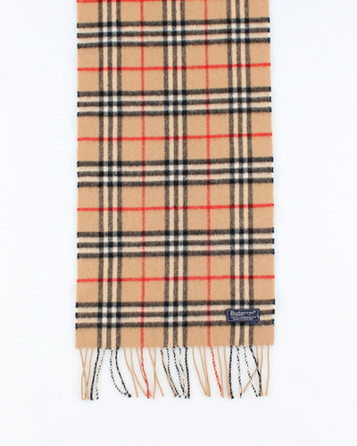 Vintage Burberry Nova Check Wool Scarf