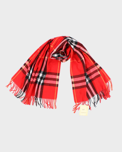Deadstock Sky Cashmere Checked Scarf