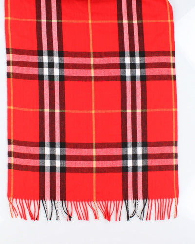 Deadstock Sky Cashmere Checked Scarf