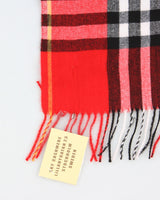 Deadstock Sky Cashmere Checked Scarf